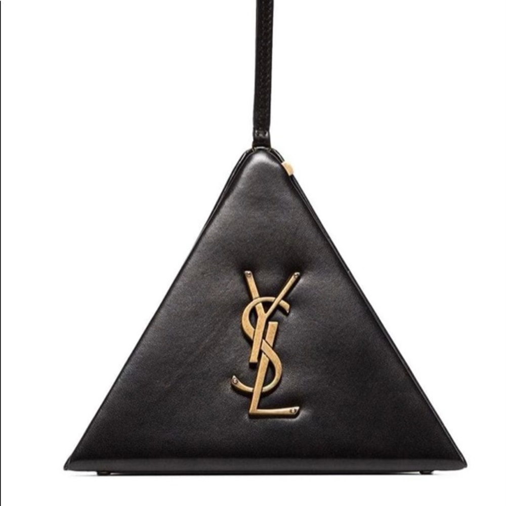 SAINT LAURENT Black Pyramid Box Bag clutch NEW!!! - Picture 2 of 8